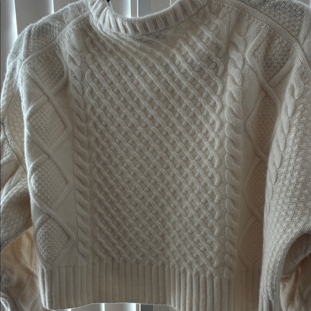 Sunday Best Cream Cable Knit Sweater - Picture 6 of 7